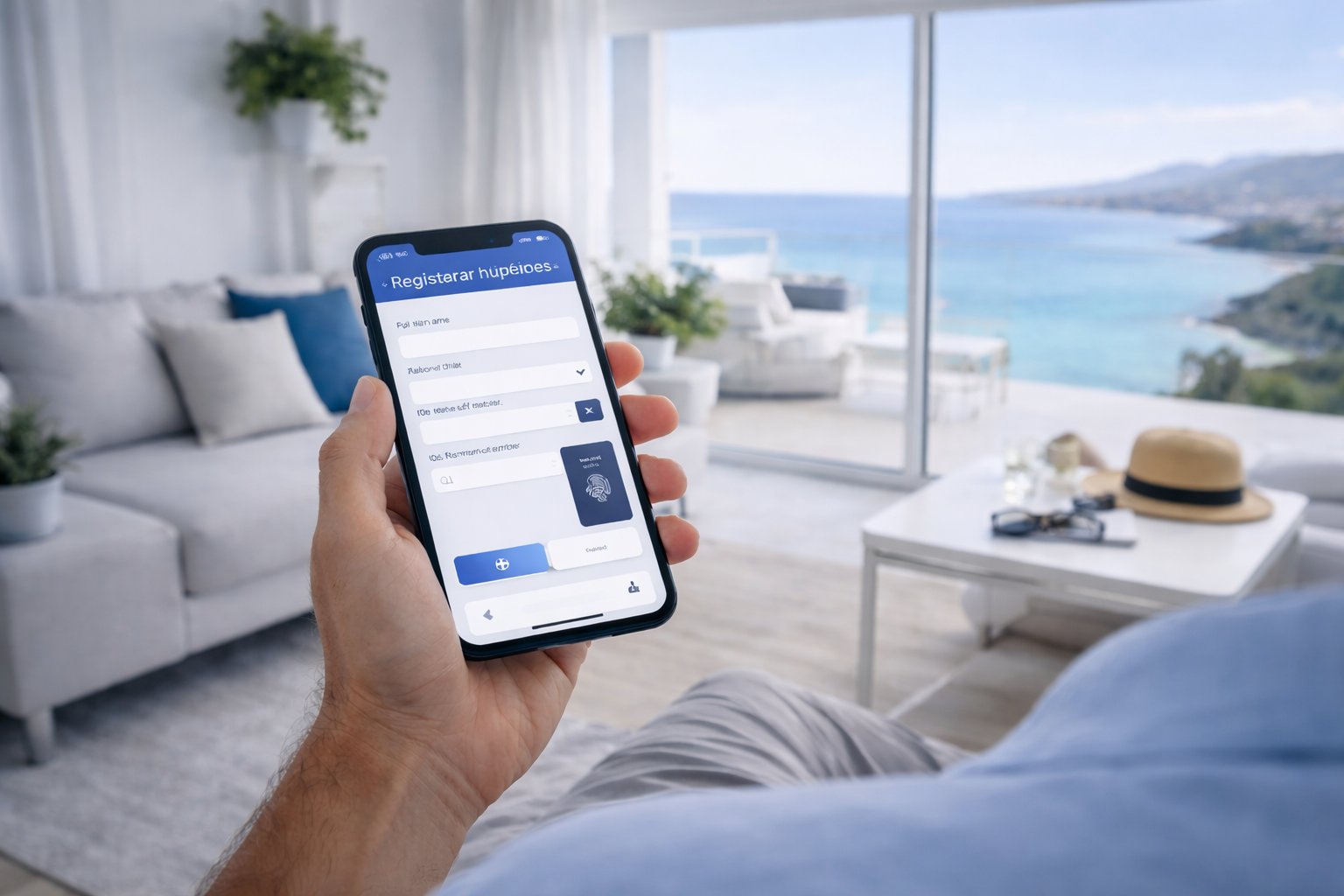 SES.Hospedajes guest registration on smartphone